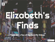 Tablet Screenshot of elizabethsfinds.wordpress.com