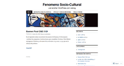 Desktop Screenshot of ciso3121fenomenocultural.wordpress.com