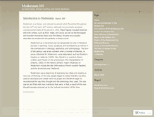 Tablet Screenshot of modernism101.wordpress.com
