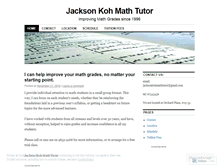 Tablet Screenshot of jacksonkohmathtutor.wordpress.com