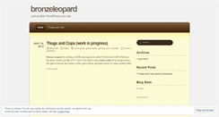 Desktop Screenshot of bronzeleopard.wordpress.com