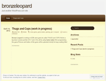Tablet Screenshot of bronzeleopard.wordpress.com