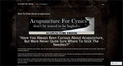 Desktop Screenshot of acupunctureebook.wordpress.com