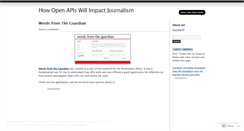 Desktop Screenshot of journalismapi.wordpress.com