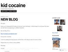 Tablet Screenshot of kidcocaine.wordpress.com