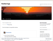 Tablet Screenshot of hankerings.wordpress.com