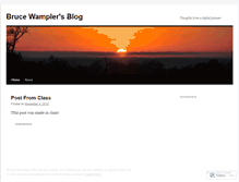 Tablet Screenshot of brucewampler.wordpress.com