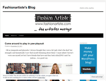 Tablet Screenshot of fashionartiste.wordpress.com
