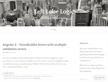Tablet Screenshot of leftlobed.wordpress.com