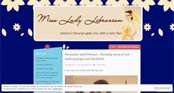 Desktop Screenshot of missladylibrarian.wordpress.com