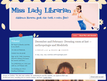 Tablet Screenshot of missladylibrarian.wordpress.com