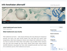 Tablet Screenshot of infokesehatanlaternatif.wordpress.com