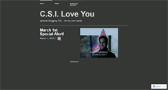 Desktop Screenshot of csiloveyou.wordpress.com