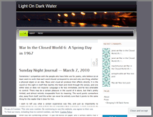 Tablet Screenshot of lightondarkwater.wordpress.com