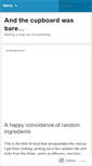 Mobile Screenshot of andthecupboardwasbare.wordpress.com