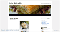 Desktop Screenshot of kosherbaklava.wordpress.com