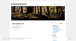 Desktop Screenshot of boltontownplanner.wordpress.com