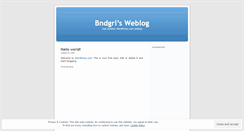 Desktop Screenshot of bndgrl.wordpress.com