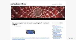Desktop Screenshot of caraudioanvideos.wordpress.com