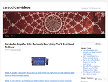 Tablet Screenshot of caraudioanvideos.wordpress.com