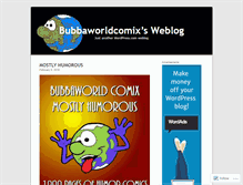 Tablet Screenshot of bubbaworldcomix.wordpress.com