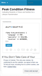 Mobile Screenshot of peakconditionfitness.wordpress.com
