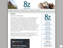 Tablet Screenshot of 8zmortgage.wordpress.com