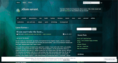 Desktop Screenshot of idiomsavant.wordpress.com