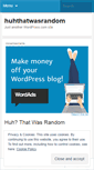 Mobile Screenshot of huhthatwasrandom.wordpress.com
