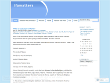 Tablet Screenshot of ifamatters.wordpress.com