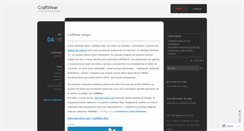 Desktop Screenshot of craftwear.wordpress.com
