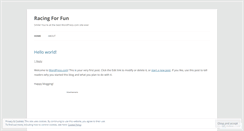 Desktop Screenshot of fun2race.wordpress.com