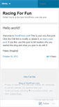 Mobile Screenshot of fun2race.wordpress.com