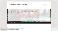 Desktop Screenshot of lightningstrikesspecials.wordpress.com