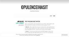 Desktop Screenshot of opulenceihasit.wordpress.com