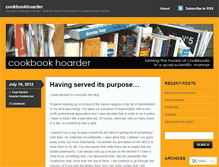 Tablet Screenshot of cookbookhoarder.wordpress.com