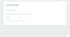 Desktop Screenshot of anthemsong.wordpress.com