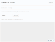 Tablet Screenshot of anthemsong.wordpress.com