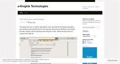 Desktop Screenshot of eknightstech.wordpress.com