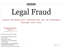 Tablet Screenshot of legalfraud.wordpress.com