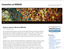 Tablet Screenshot of carpedieminsead.wordpress.com