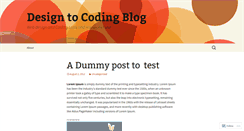 Desktop Screenshot of designtocoding.wordpress.com