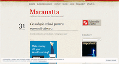 Desktop Screenshot of maranatta.wordpress.com