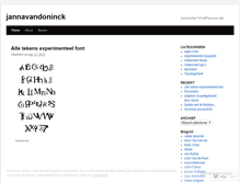 Tablet Screenshot of jannavandoninck.wordpress.com