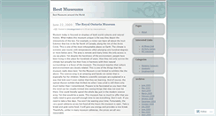 Desktop Screenshot of bestmuseums.wordpress.com