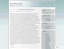 Tablet Screenshot of bestmuseums.wordpress.com