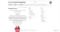 Desktop Screenshot of mylittlesecretwardrobe.wordpress.com