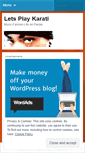 Mobile Screenshot of letsplaykarati.wordpress.com