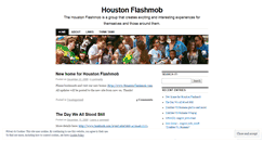 Desktop Screenshot of houstonflashmob.wordpress.com