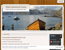 Tablet Screenshot of missunderstoodgenius.wordpress.com